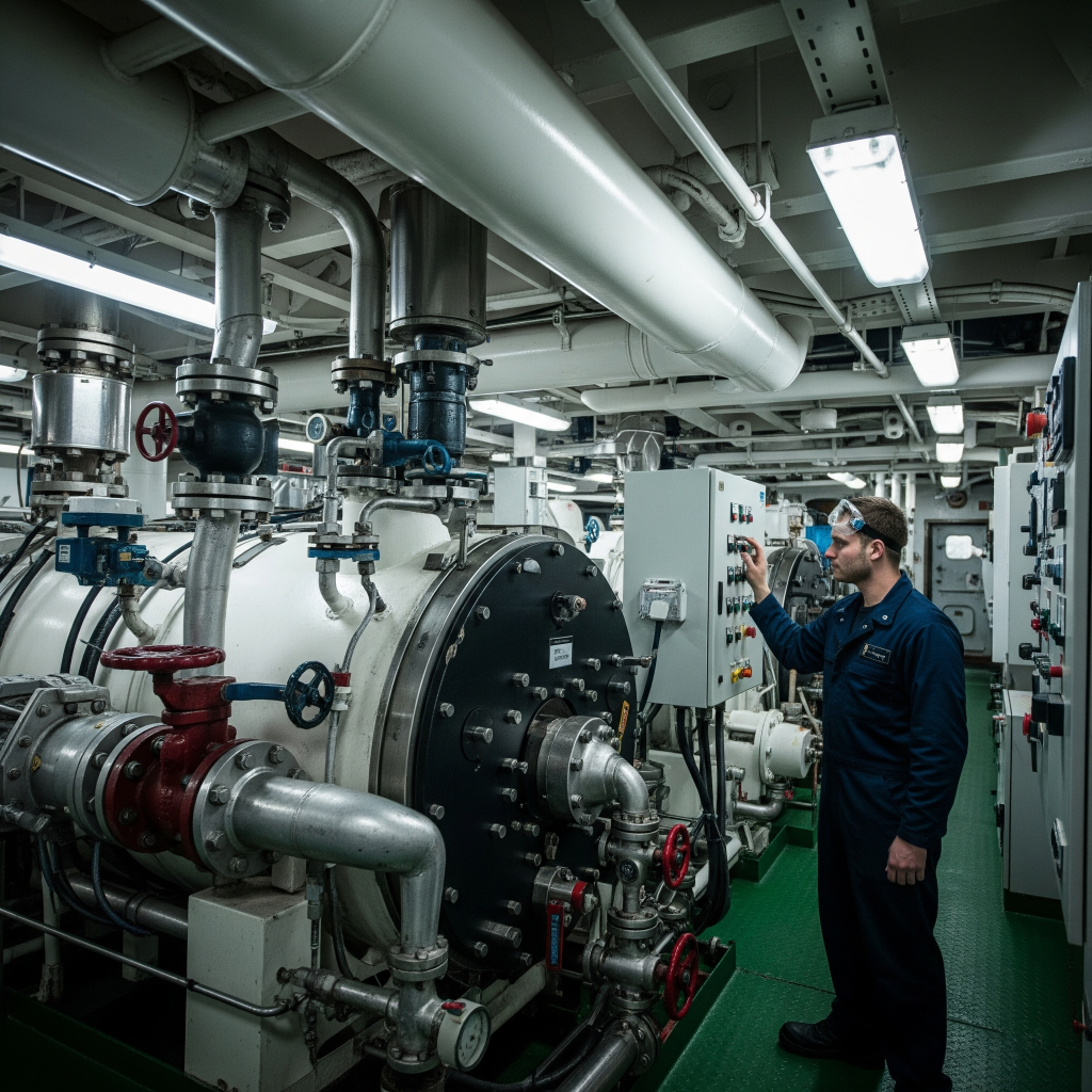Boiler tipe Marine pada sebuah Kapal