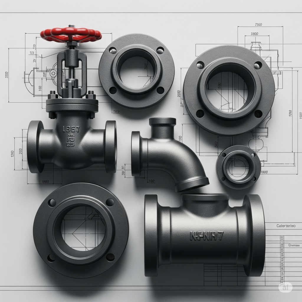 komponen perpipaan dari baja karbon seperti valve, flange, elbow, dan tee