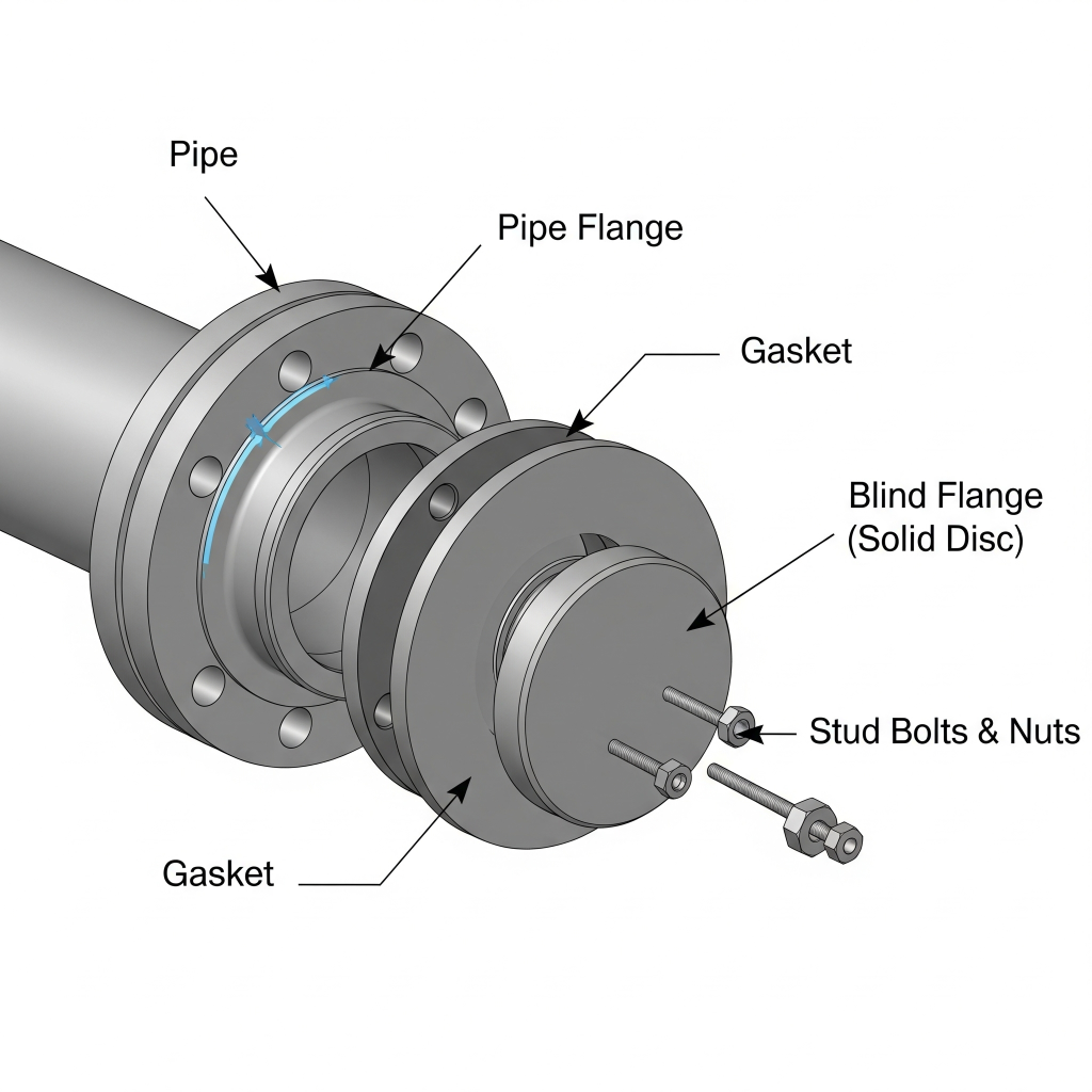 diagram skematik blind flange
