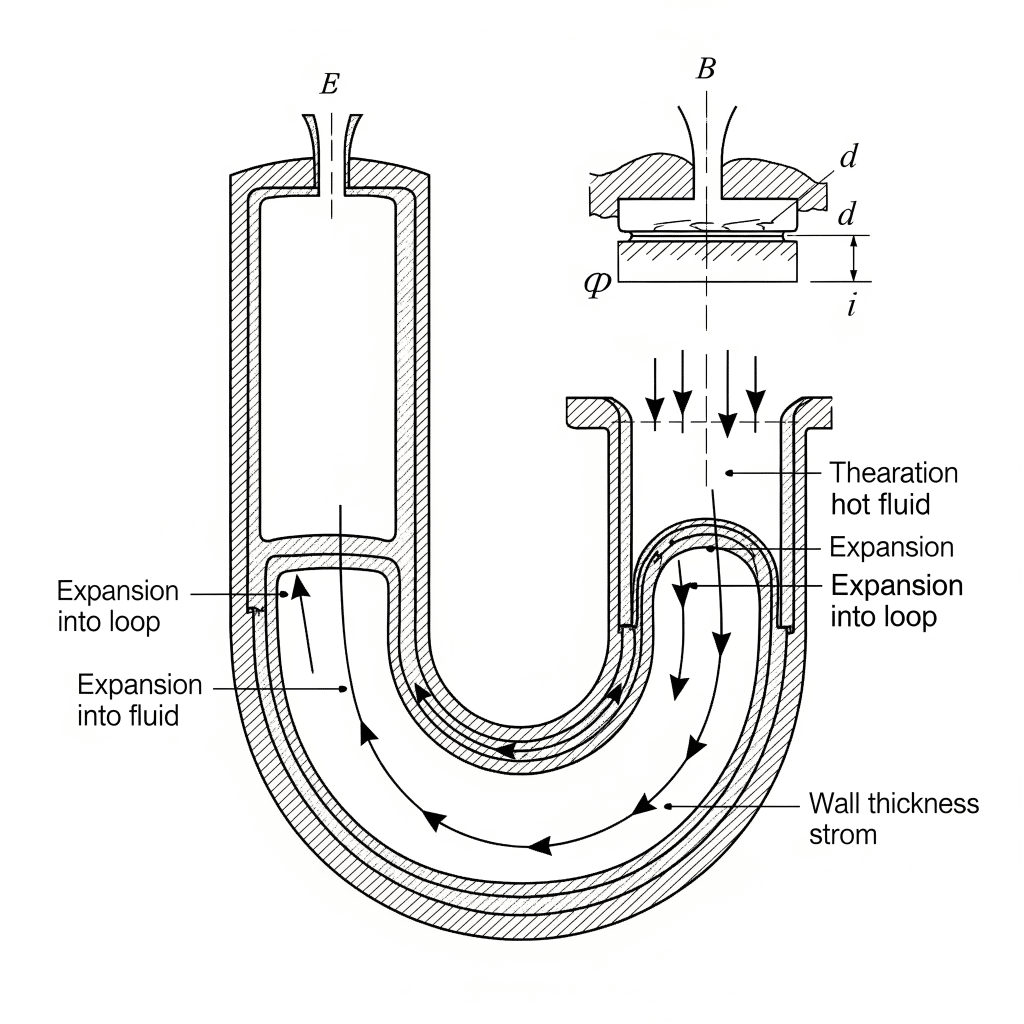 gambar pipa dengan konfigurasi "expansion loop" berbentuk U
