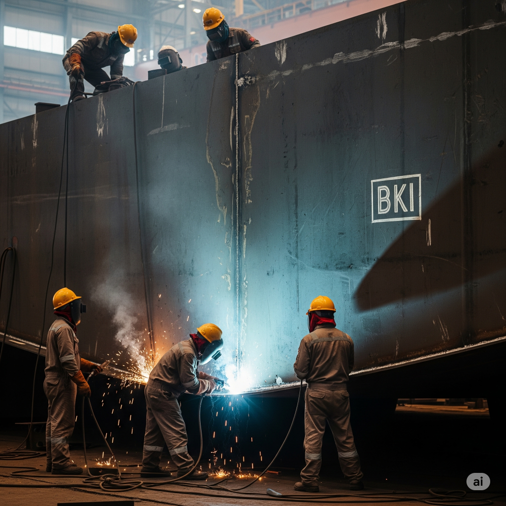 proses konstruksi badan kapal
