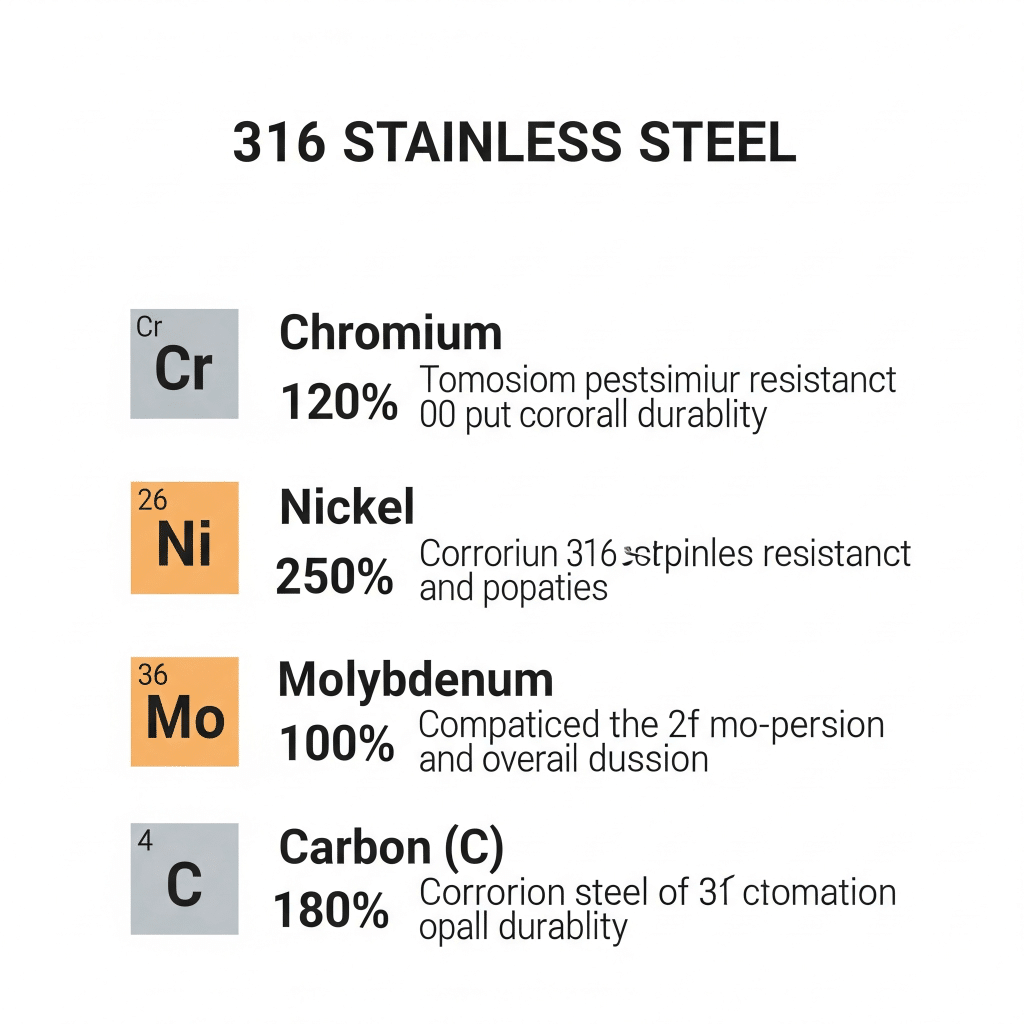 4 elemen kunci stainless steel 316