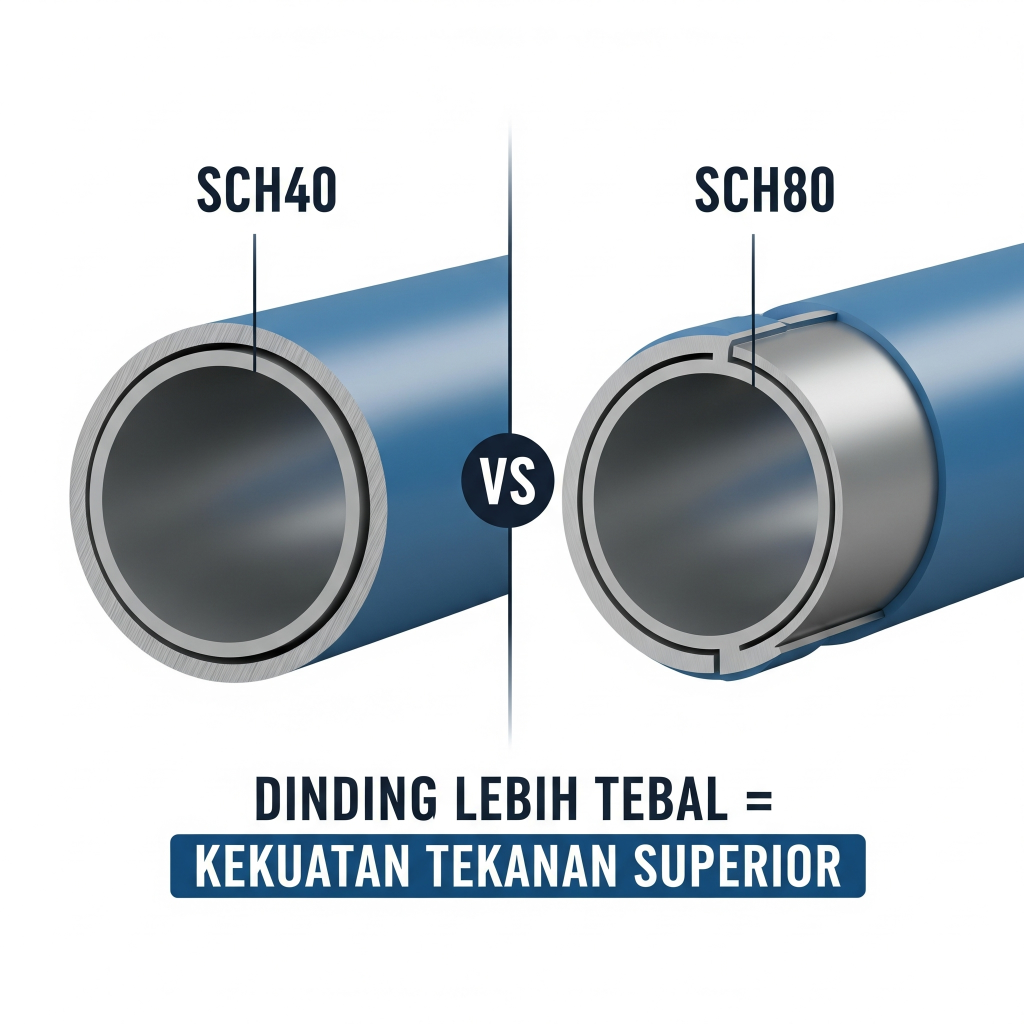 perbandingan pipa sch 40 dan sch 80