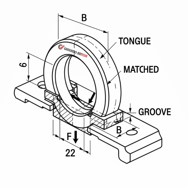 'lidah' (tongue) flange vs. 'alur' (groove) flange