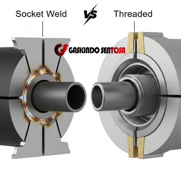 Perbandingan Socket Weld dengan Threaded